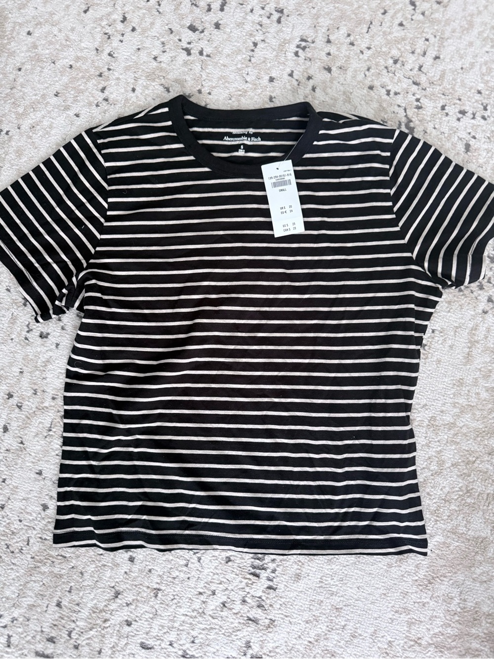Abercrombie & Fitch Black Striped Tee